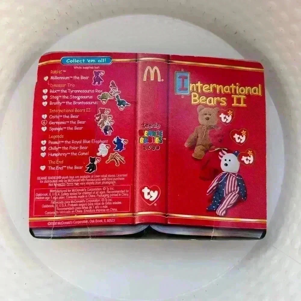 TY Teenie Beanie Baby GERMANIA Bear McDonalds Vintage International/open back
